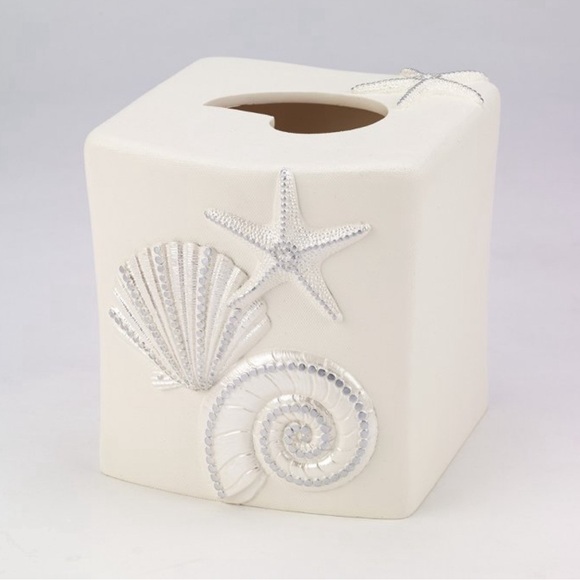 Avanti Other - Avanti Linens Sequin Shells Tissue Cover - Ivory Beige